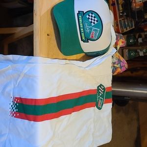 Set of Mountain Dew t-shirt and hat